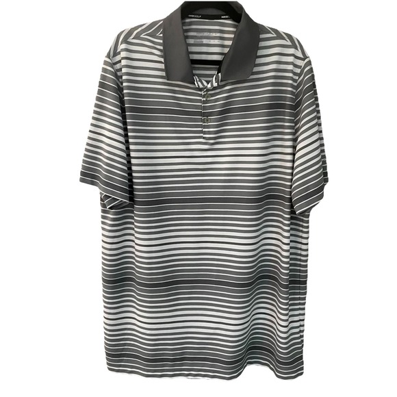 Nike Other - Nike Golf Polo Shirt Gray Striped XXL Excellent Condition